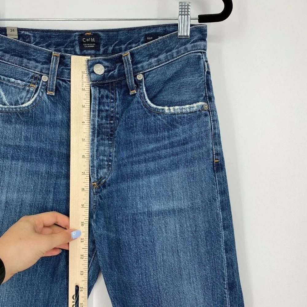Citizens of Humanity Liya Classic Fit Jeans Size 24 High Rise Cotton Denim Blue - Picture 11 of 12